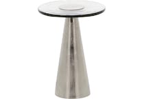 dove silver chairside table ast  