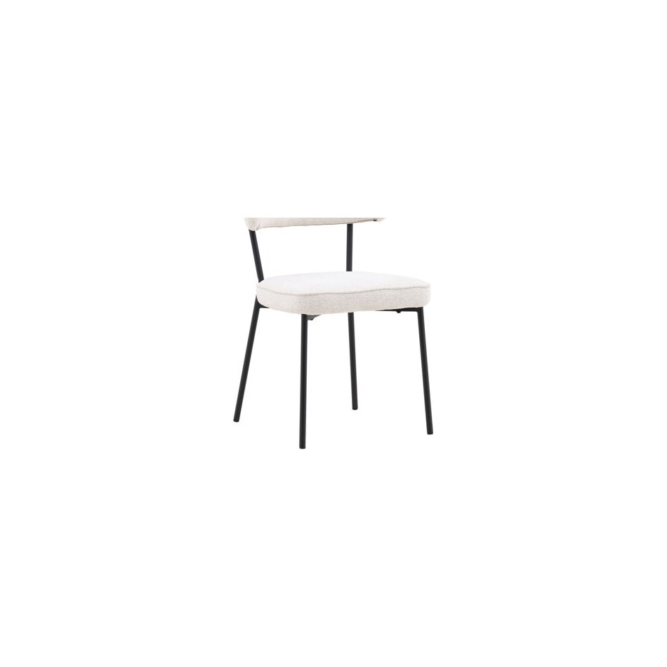 dovetail furniture & design cream inch standard seat height side chair   