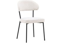 dovetail furniture & design cream inch standard seat height side chair   