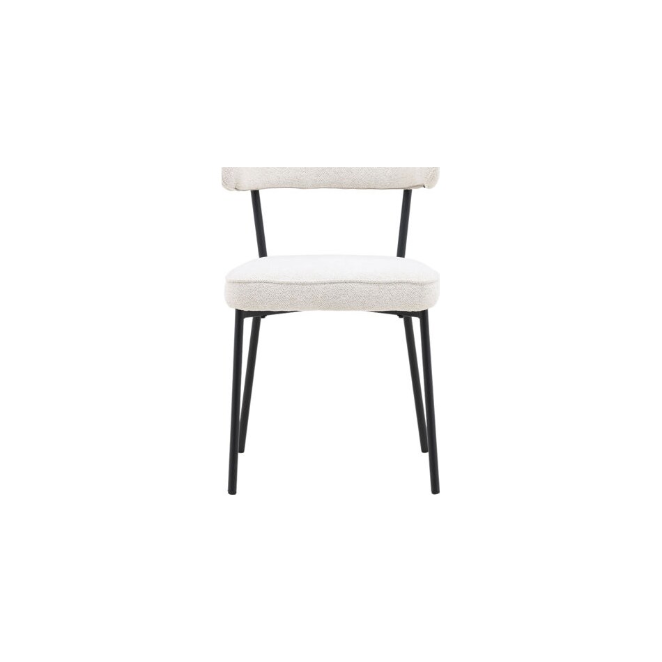 dovetail furniture & design cream inch standard seat height side chair   
