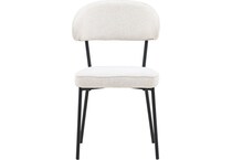 dovetail furniture & design cream inch standard seat height side chair   