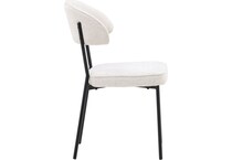 dovetail furniture & design cream inch standard seat height side chair   