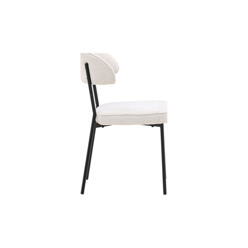 dovetail furniture & design cream inch standard seat height side chair   