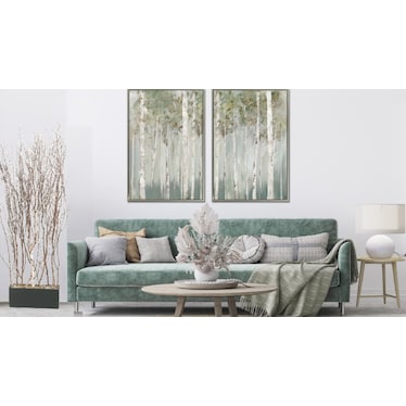 Birch Tree Branches Screen 42"W x 78"H