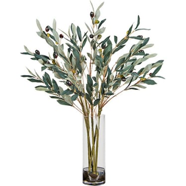 Olive Branches In Glass Vase 19"W x 29"H