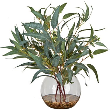Eucalyptus In Glass Vase 15"W x 21"H