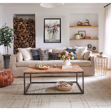 Fiddle Leaf Fig Tree In Square Metal Planter 7'H