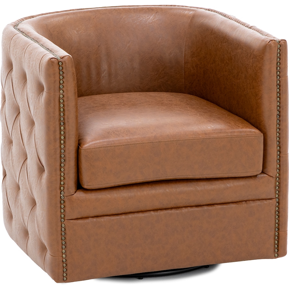 e & e co ltd brown swivel chair   