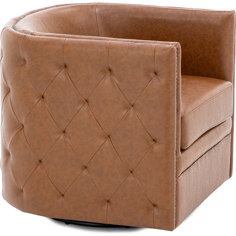 e & e co ltd brown swivel chair   