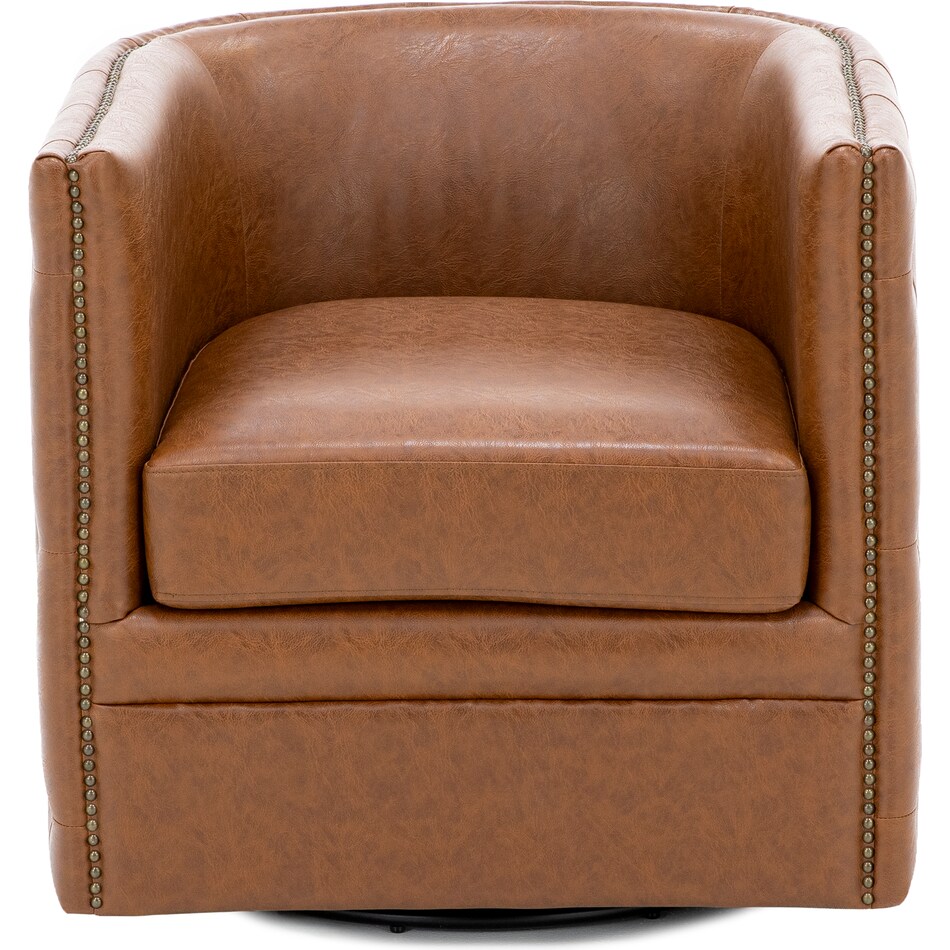 e & e co ltd brown swivel chair   