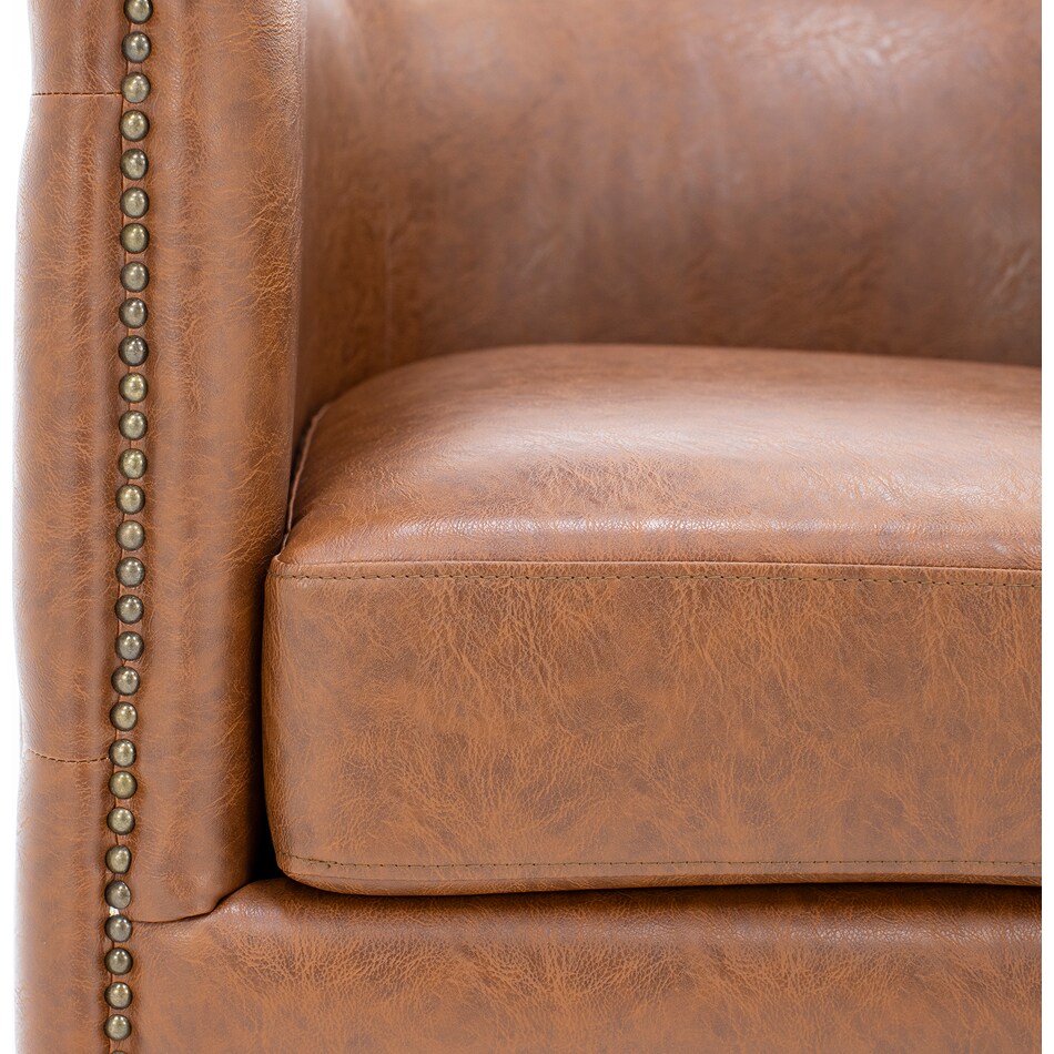 e & e co ltd brown swivel chair   