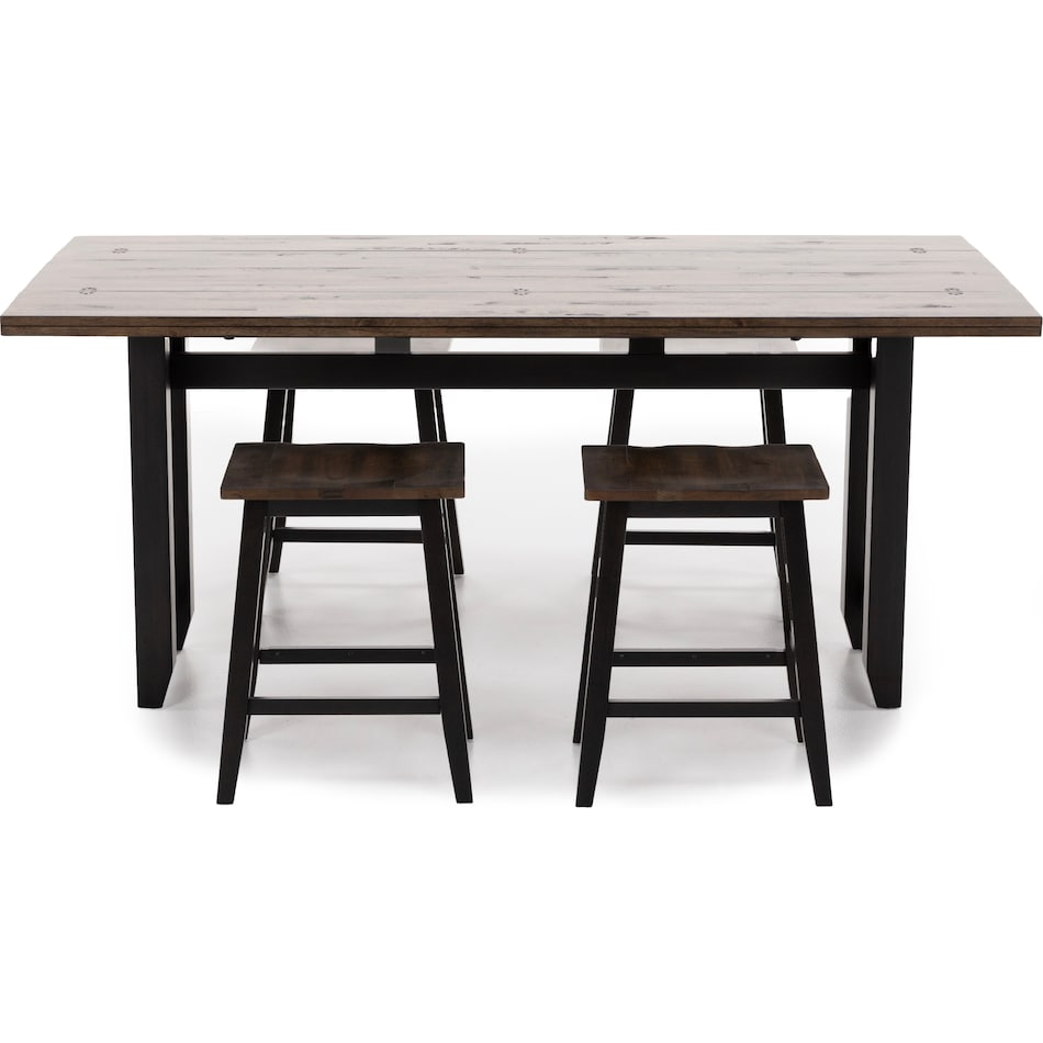 ecin black inch bar height table rectangle   