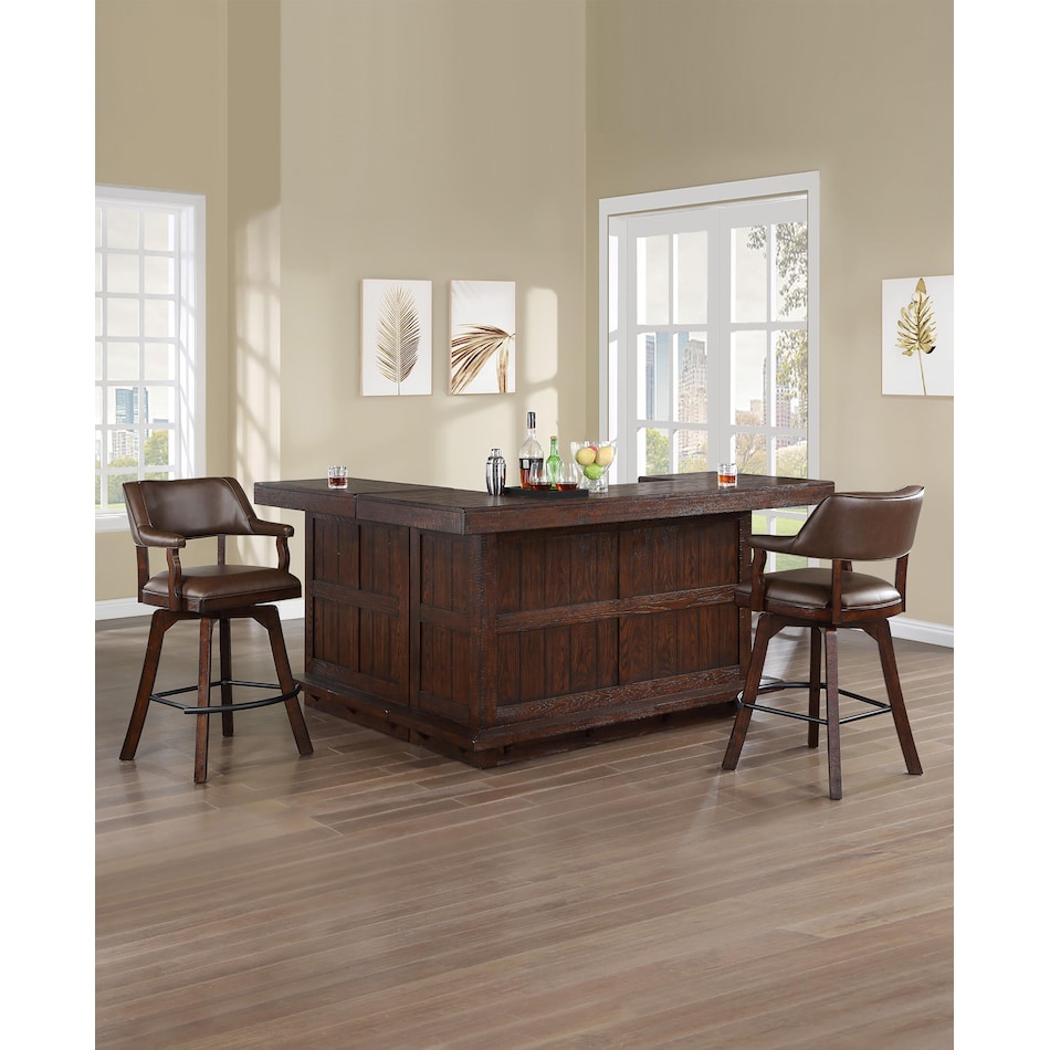 ecin brown inch & over bar seat stool lifestyle image   