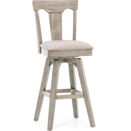 Gray 30" Panel Back Bar Stool
