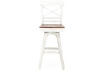 ecin white inch & over bar seat stool   