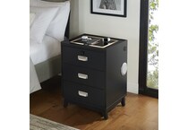 elements international group llc black three drawer   