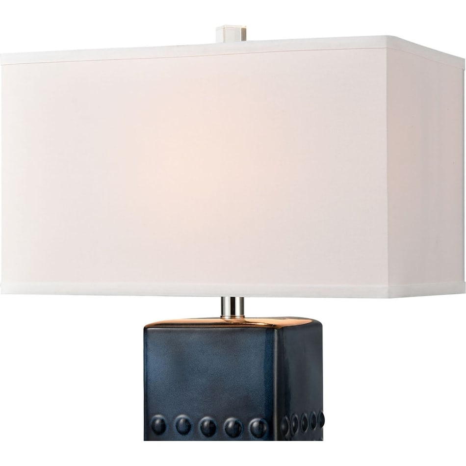 elkg blue table lamp   