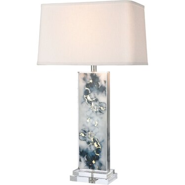 Blue and Gold Acrylic Table Lamp 31"H