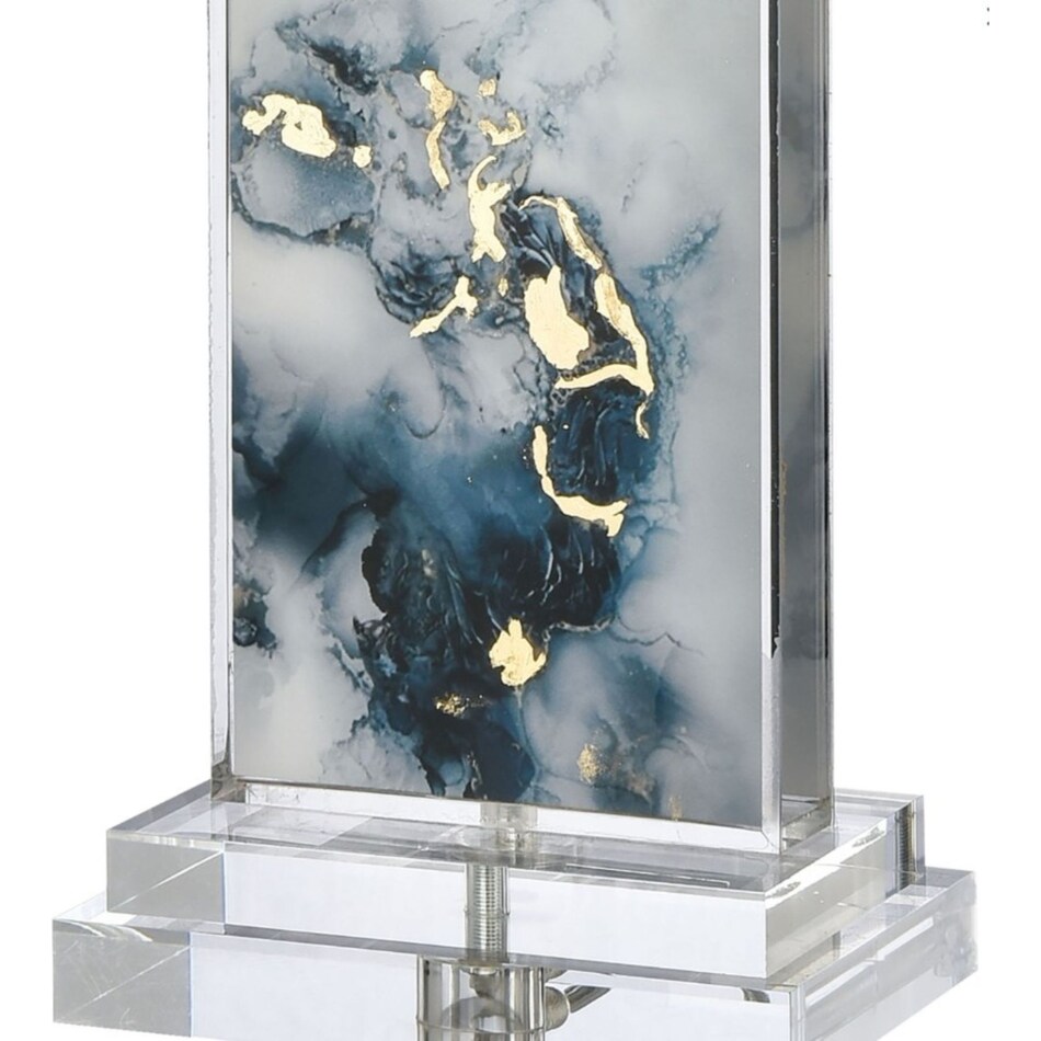 elkg blue table lamp   