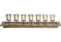 elkg brown candleholder candle   