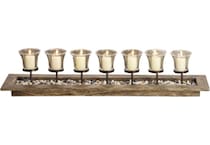 elkg brown candleholder candle   