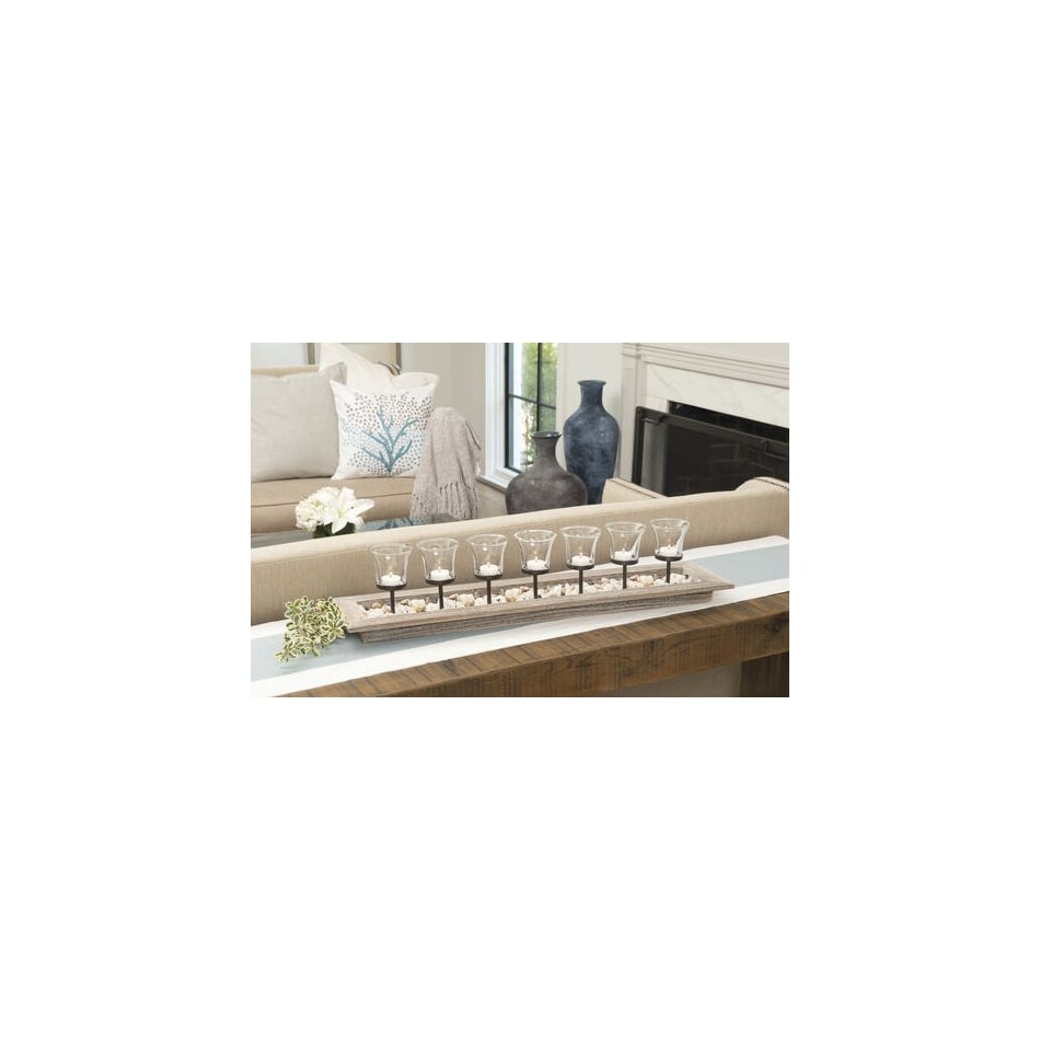 elkg brown candleholder candle   