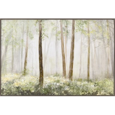 Sunlit Forest Framed Art 48.25"W x 32.5"H