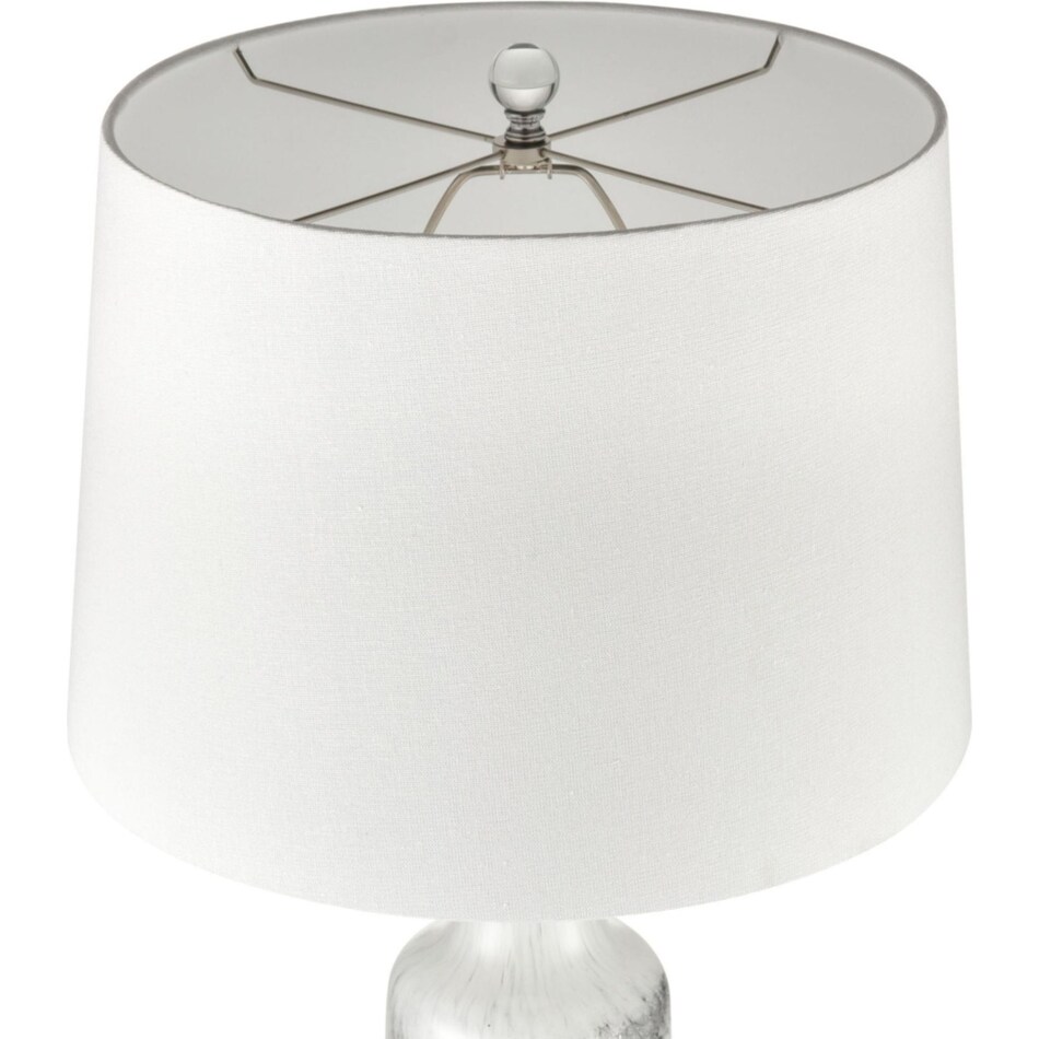 elkg white table lamp   