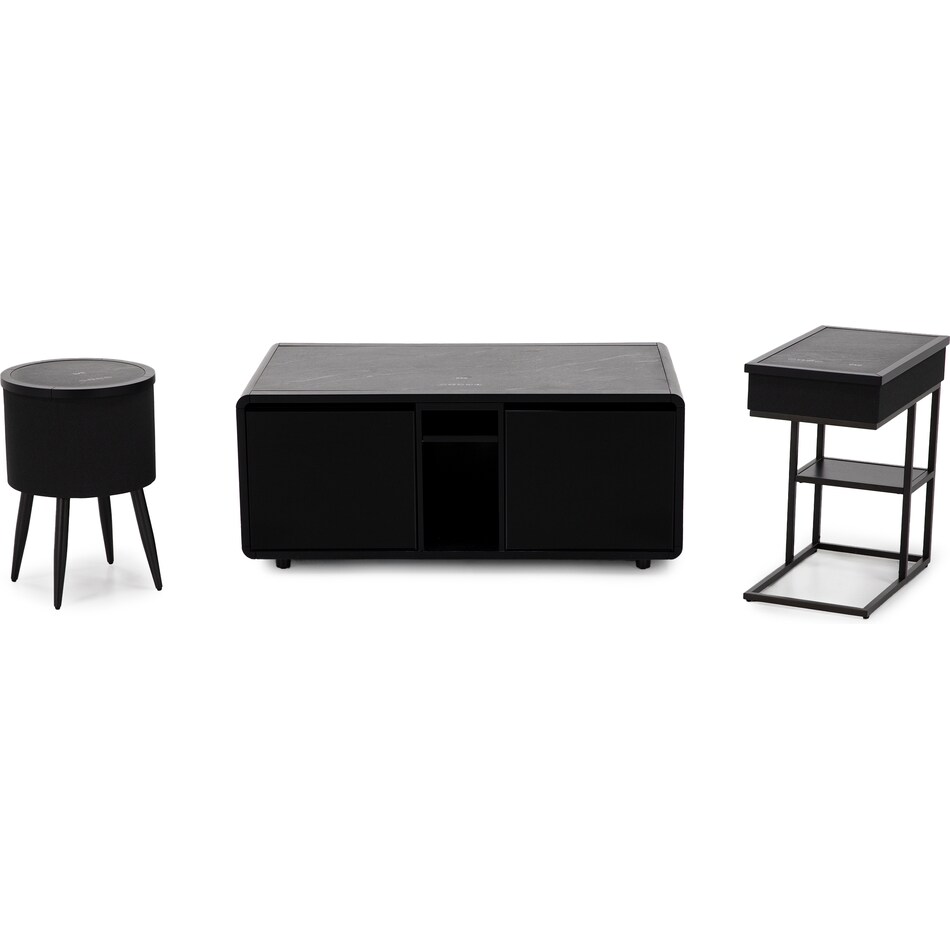 elmt black end table halo  