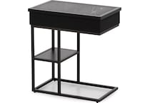 elmt black end table halo  