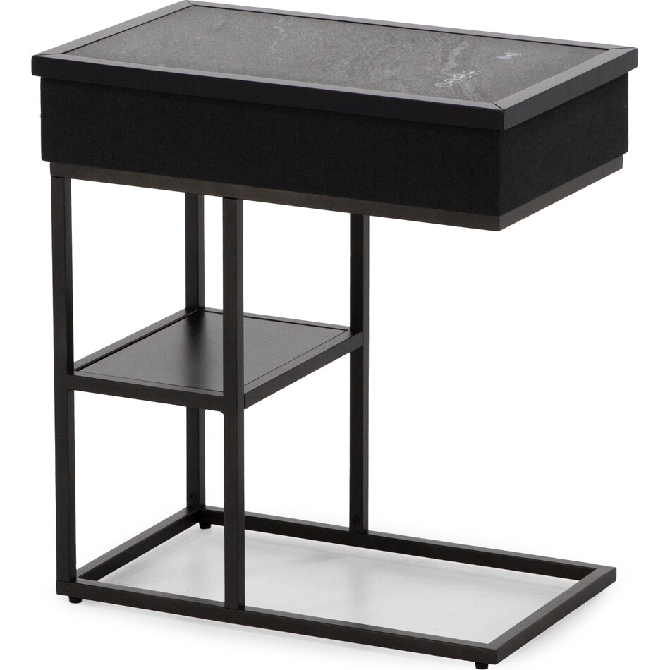 elmt black end table halo  
