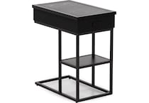 elmt black end table halo  