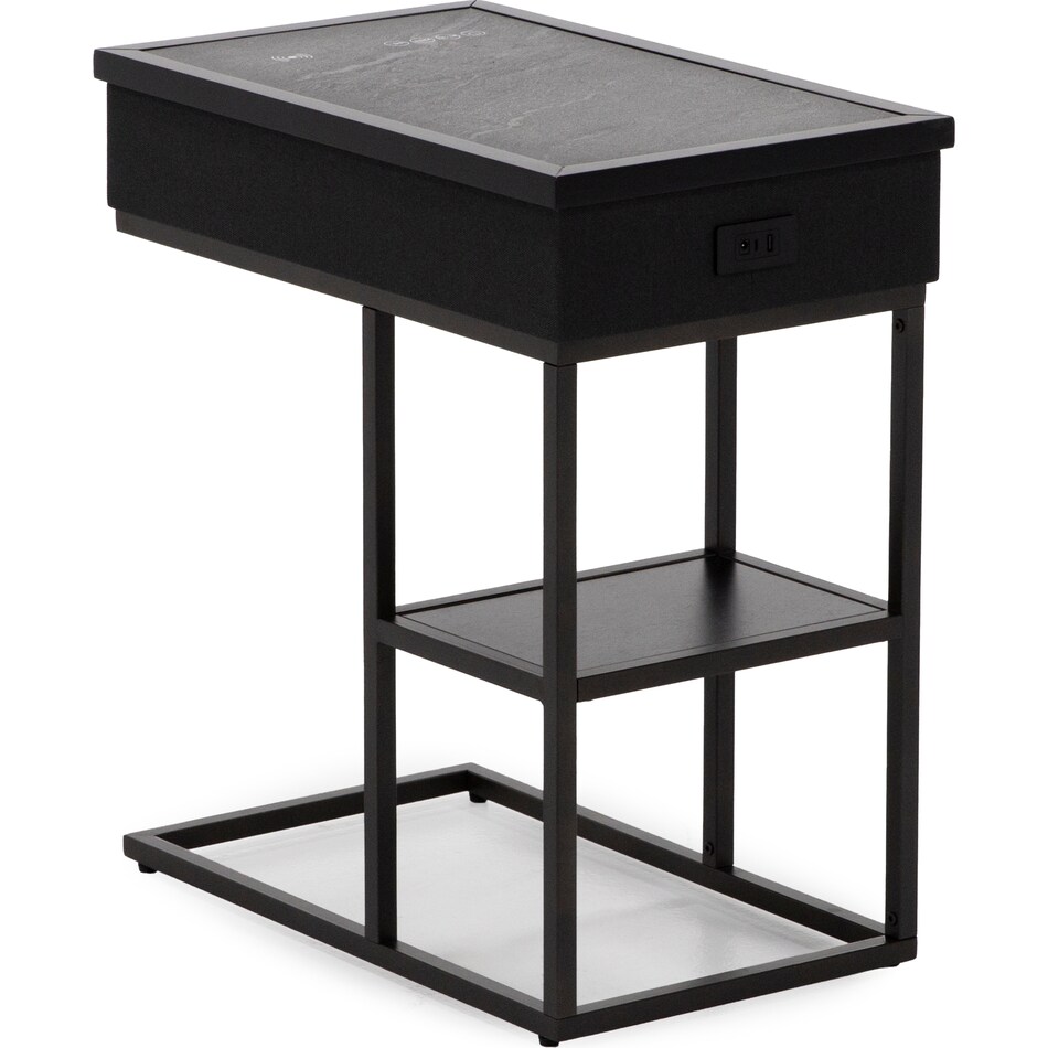 elmt black end table halo  