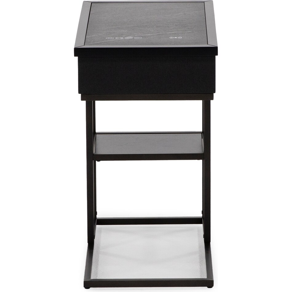 elmt black end table halo  