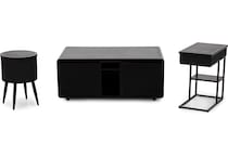 elmt black end table halo  