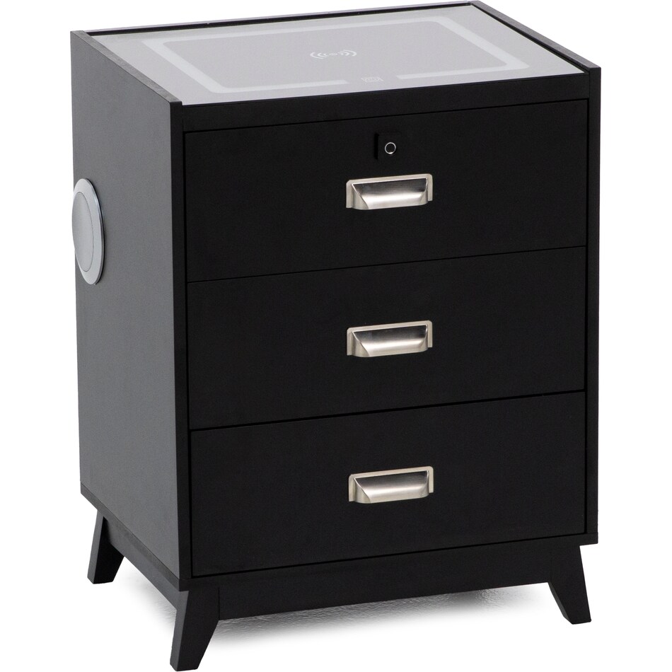 elmt black three drawer   