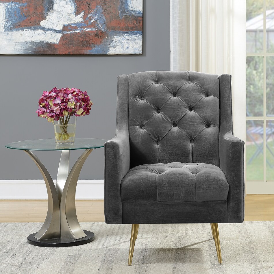 elmt charcoal accent chair   