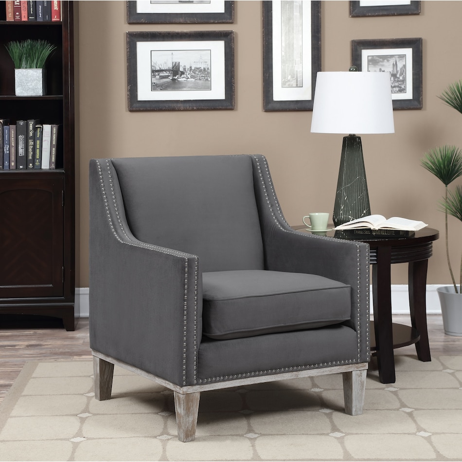 elmt charcoal accent chair   