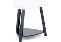 elmt marblestone white end table trl  