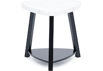 elmt marblestone white end table trl  