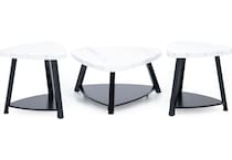 elmt marblestone white end table trl  