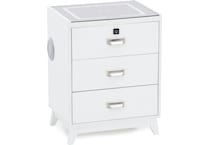 elmt white three drawer   