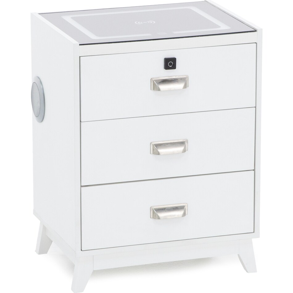 elmt white three drawer   