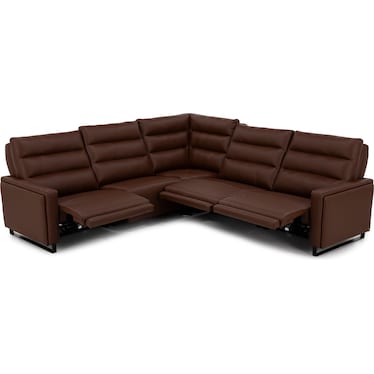 Bombay 5-Pc. Leather Fully Loaded Wall Saver Reclining Modular