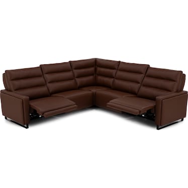 Bombay 5-Pc. Leather Fully Loaded Wall Saver Reclining Modular