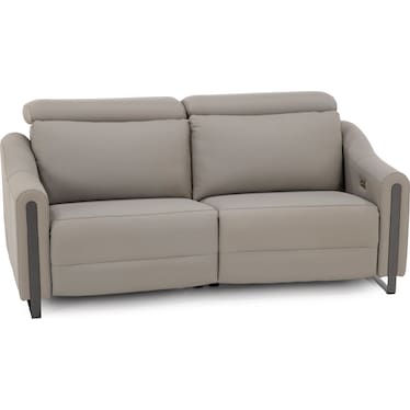 Reed 2-Pc. Leather Wide Power Headrest Wall Saver Reclining Sofa