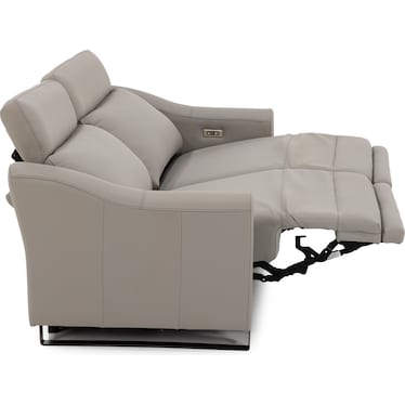 Reed 2-Pc. Leather Wide Power Headrest Wall Saver Reclining Sofa