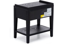 emerald home furnishings llc black single drawer   