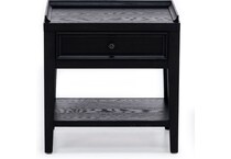 emerald home furnishings llc black single drawer   