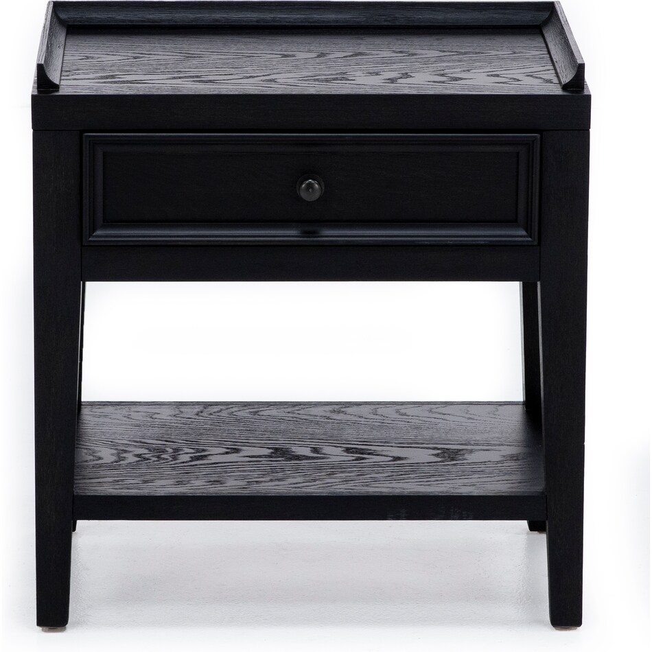 emerald home furnishings llc black single drawer   